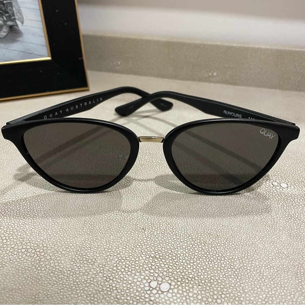 Quay Australia Rumors Black Gold Sunglasses